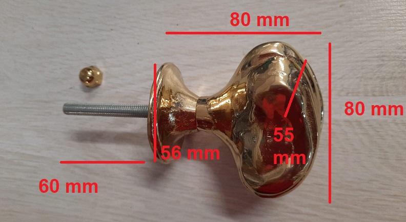 Pomolo per porta in ottone massiccio SERENADE poggi e mariani