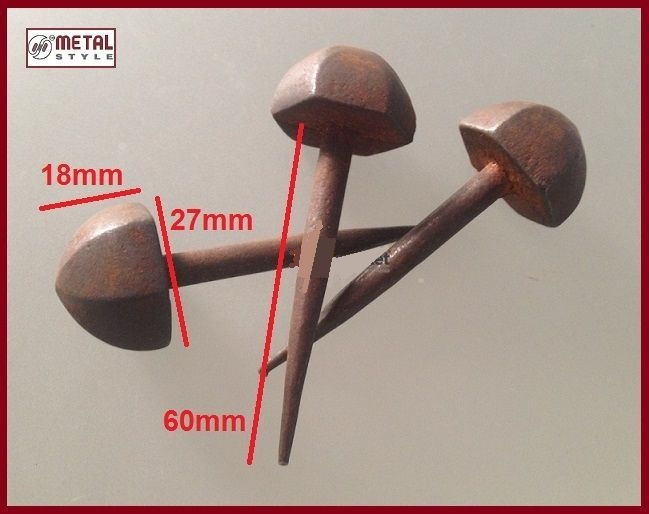Borchia ferro bombata  Ø 27 Metal 65130