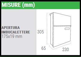 Cassetta postale acciaio bianca Line E-6801