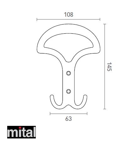 Appendiabito 1080 cromo opaco econikel