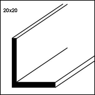 Profilo alluminio lucido angolare da 2 MT