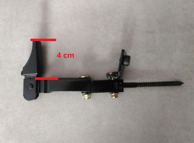 Fermapersiana in acciaio colore nero vite corta - GHIDINI