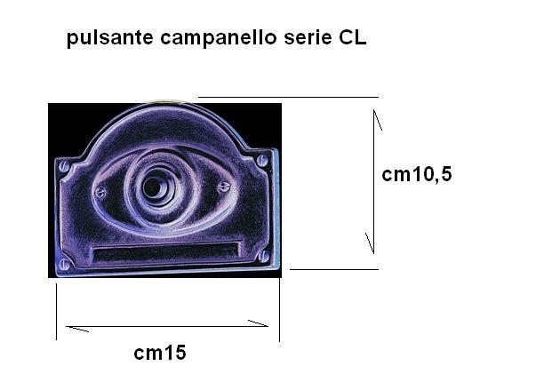 Pulsante campanello CL ottone ghisa