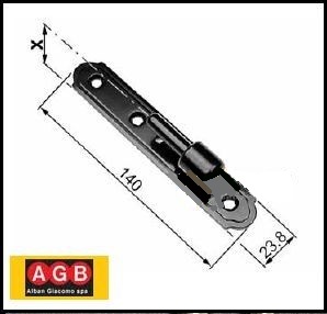 Cardine fisso serie Abaco H00924