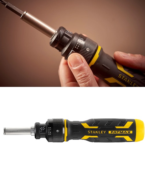 Cacciavite A Cricchetto Beta 855P - Reversibile, Con Impugnatura Snodata E 7 Inserti Integrati