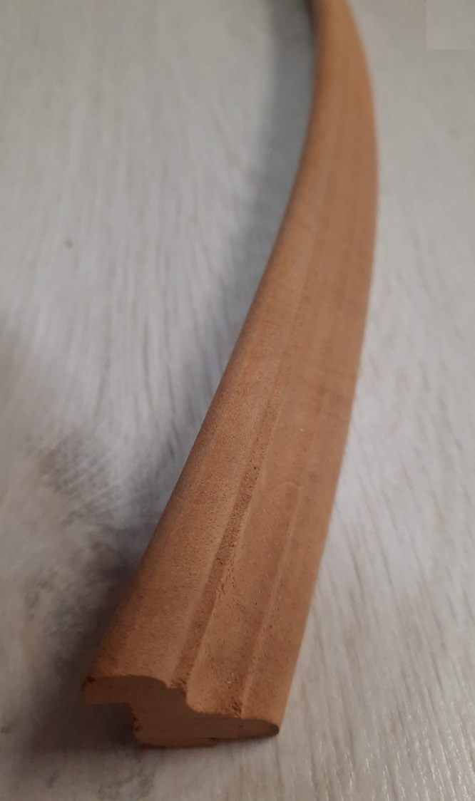 fermavetro 1/4 di cerchio curva sagoma F   Baia 900 mm sag esterna