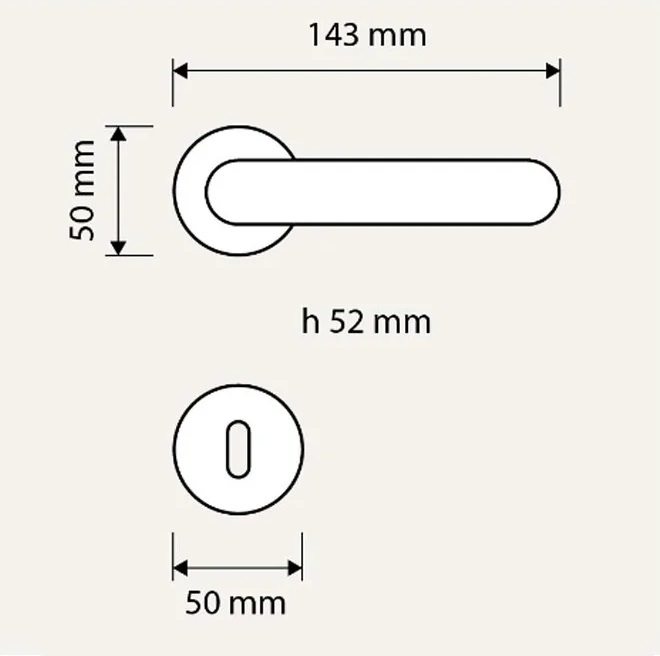 Maniglia per porta LOLA nikel satinata LineaCali' 
