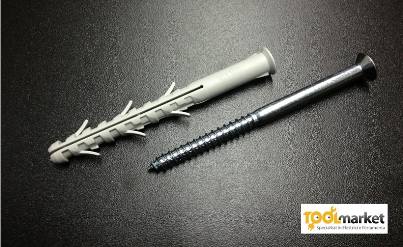 Tasselli nylon prolungato con viti sfusi tecfi
