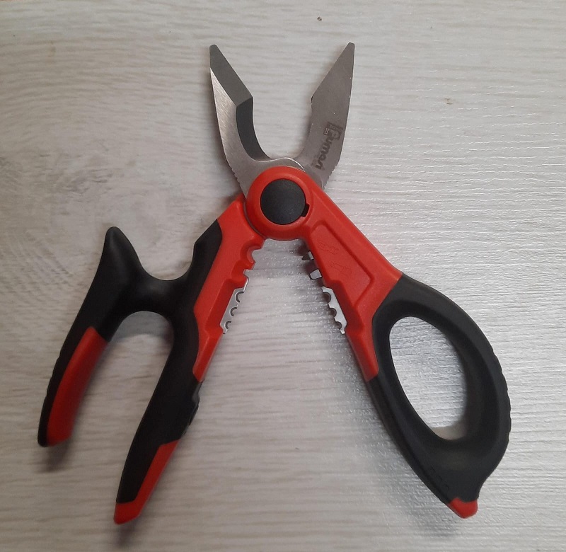 Forbice per elettricista Fumasi 5 in 1 in inox con fodero