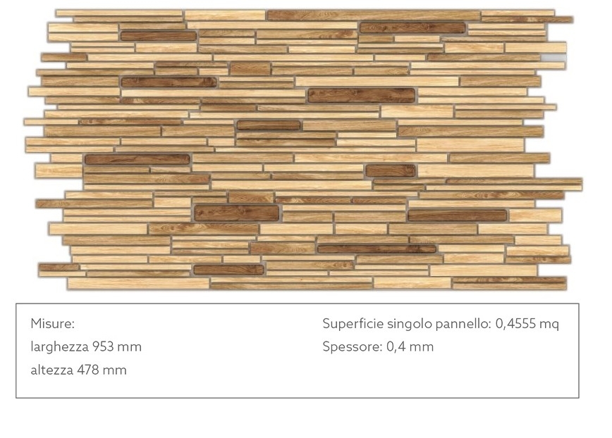 Pannello decorativo 3D in PVC vari modelli - TEYKOS