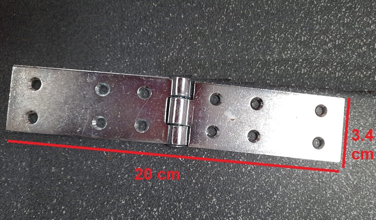 Cerniera zincata metallica da mm 200 x 34