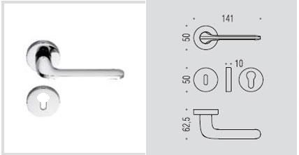 Maniglia Roboquattro cromosatinato ID41-CM Colombo Design