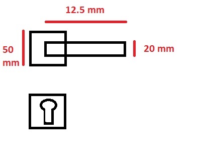 Maniglia GM 11 per porta Ghidini cromo satinata