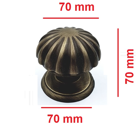 Pomolo per porta  ottone bronzo opaco Yester  diametro 70 Benini 186 A