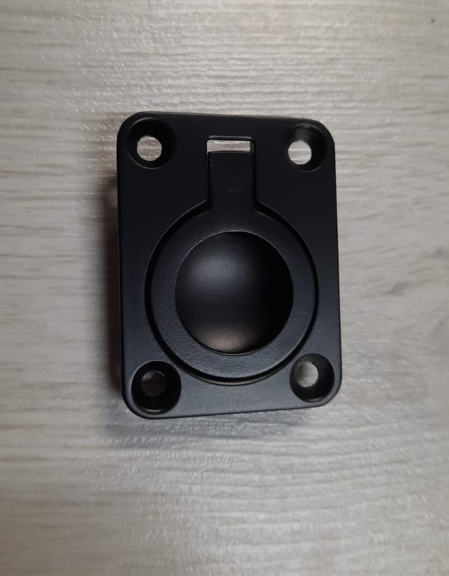 Maniglia per porta a libro anello nero opaca 