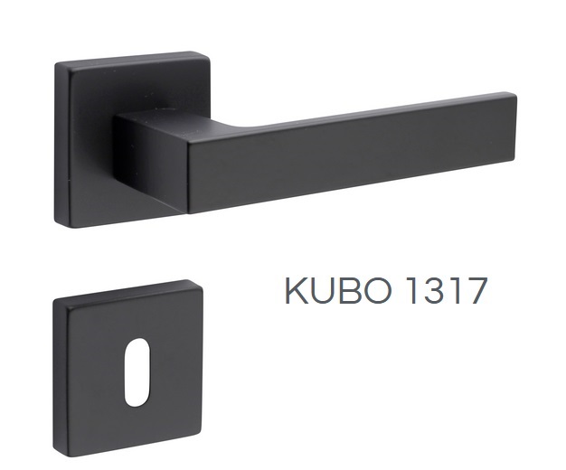 Maniglia nera per porta in alluminio Kubo Fimet