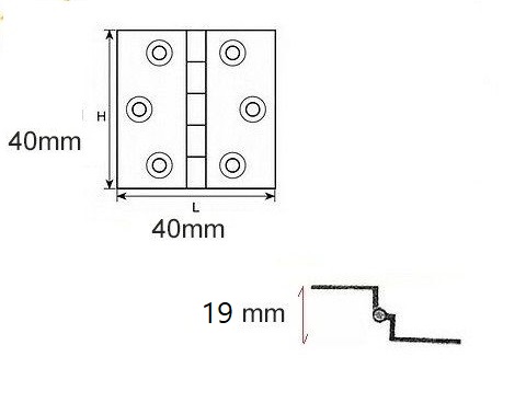 Cerniera a doppia curva nichel satinato