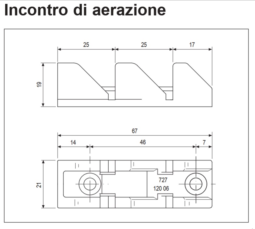 Incontro di aerazione per alzante  G407280006- AGB   