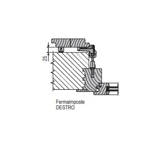 Fermaimposte a scatto sistema Abaco H009130193