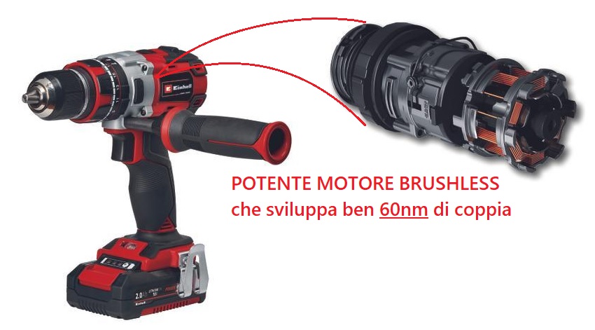 Avvitatore a percussione a batteria TE-CD 18 Li-bl (2x2,5Ah) Einhell