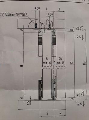 Kit per ante scorrevoli ad applicare 320-40 kg