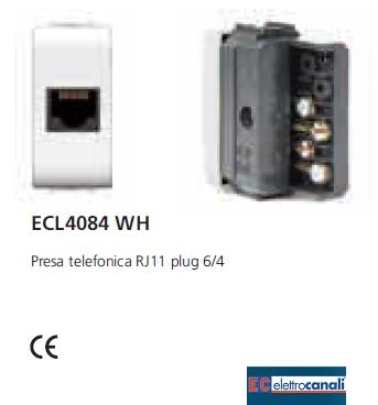 Presa telefono RJ11 LIFE WH ECL4084WH