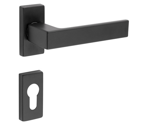 Maniglia nera per porta in alluminio Kubo Fimet