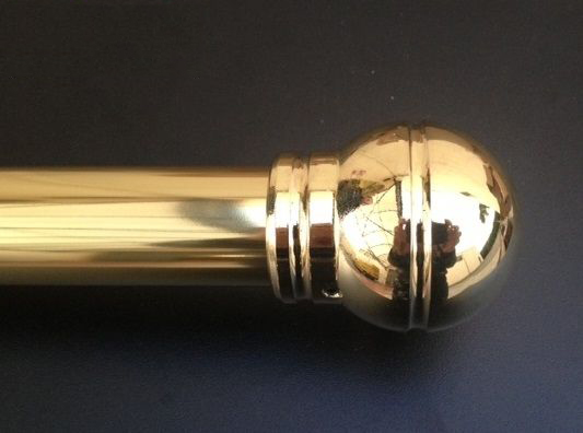 Finale ottone lucido palla da 32 mm