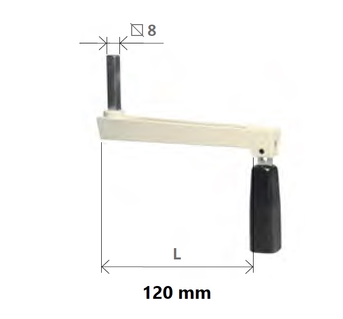 Maniglia arganello AVORIO per tapparelle bgm da 120 mm