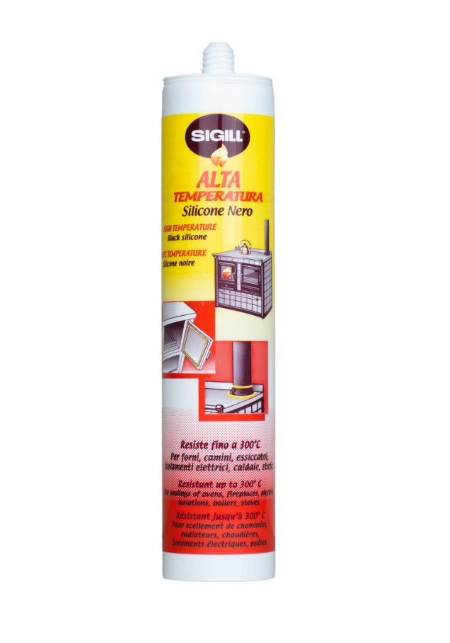 Silicone nero alte temperature da 300 ml 