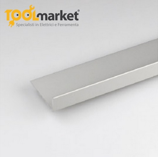 Profilo alluminio a L Anodizzato argento da 2 MT