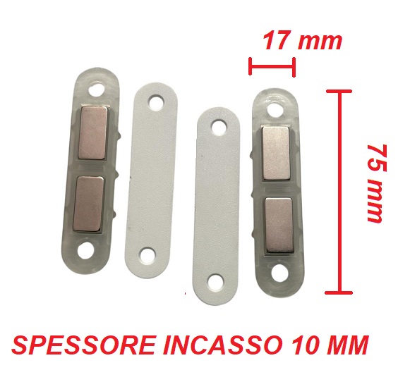 Serratura per porte magnetica Touch neodimio coppia 4 pezzi