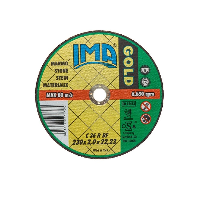 Disco abrasivo IMA taglio marmo da 230 spessore 2.0mm  