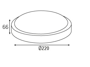 Plafoniera led rotonda 15W - 1200 Lumen 