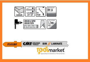Lame per alternativo per legno pz 5 jt101bif CMT
