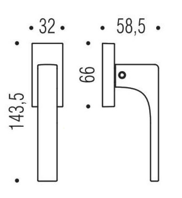 Maniglia finestra DK Robocinque S
