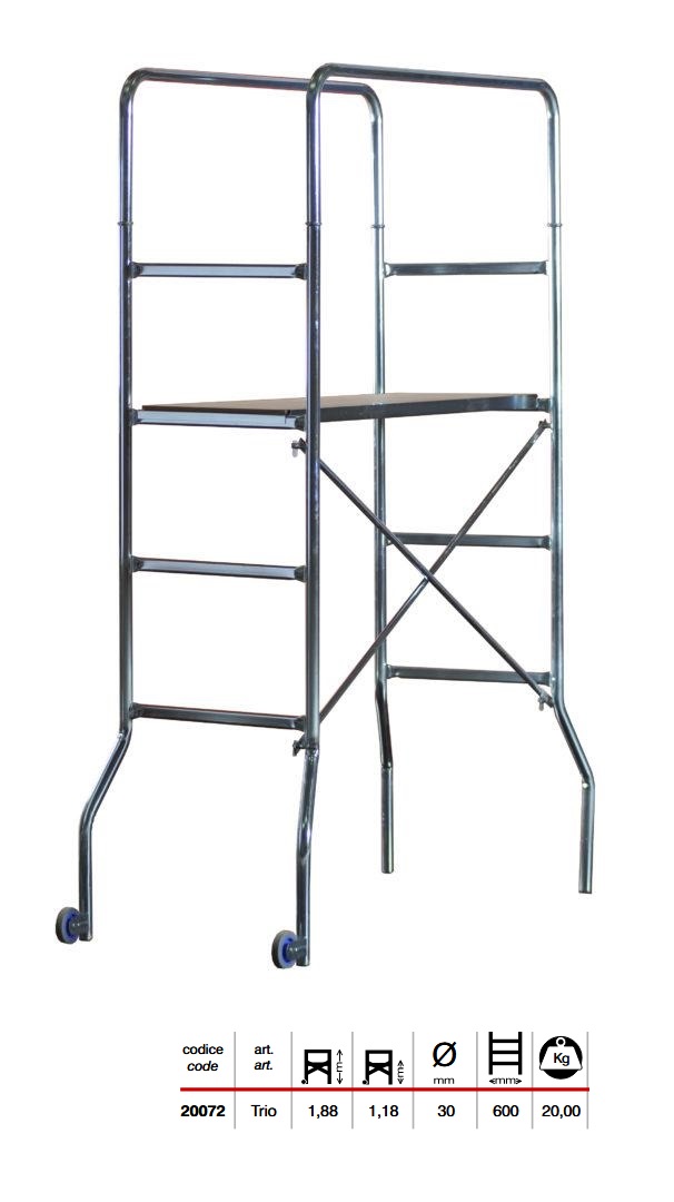 Trabattello Trio Marchetti mt 1.88 art 20072