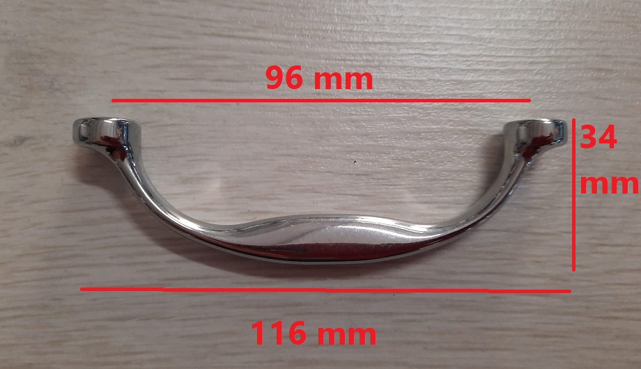 Maniglia per mobile cromo luc da 96 mm Conf 945