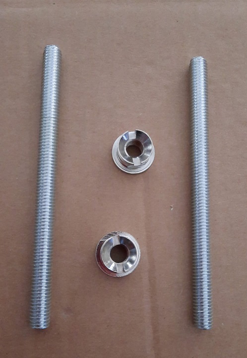 Kit fissaggio boccole passanti per maniglioni fimet in ottone conf da  pz + barrette filettate M8