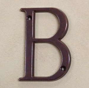 Numero civico ottone anticato