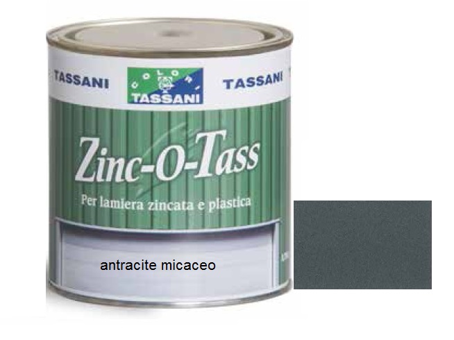 Zinco o tas smalto antracite ferromicaceo per lamiera zincata e plastica Tassani 