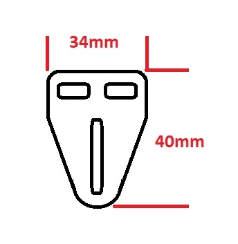 Guida nasello  semplice per kit porta scorrevole 312NA