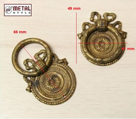 Maniglia per mobili anello anticata tonda  Ø 43 mm 122360500003 Metal