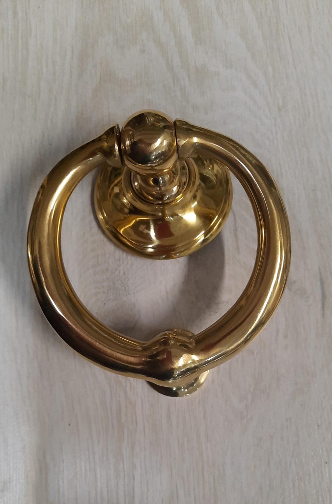 Battente per portone RING ottone lucido Cottali 