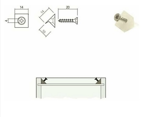 Fermacompensato / schienale per mobili a triangolo pz 20