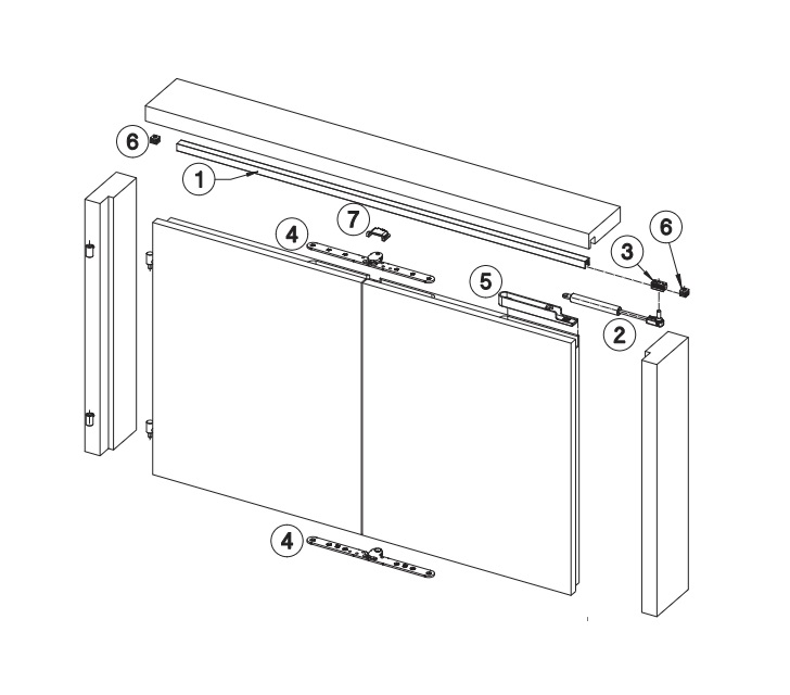 Kit  porte a libro a battente Nibbio Sliding 1007703AU