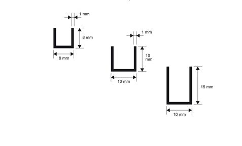 Profilo alluminio a U Anodizzato argento 