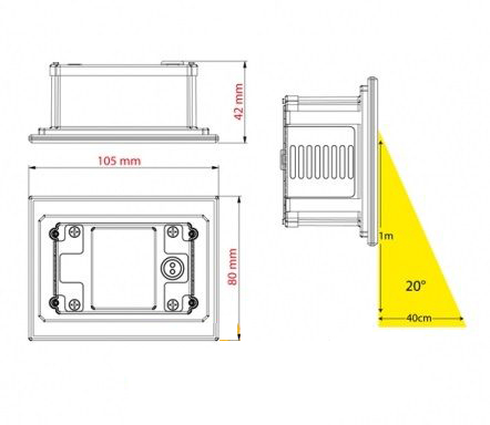 Luce di cortesia ad incasso led 4 w per cassetta 503