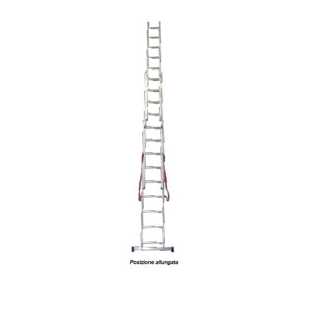 Scala 3 elementi  gradini 9+9+9 Or309 allungabile  alluminio Marchetti