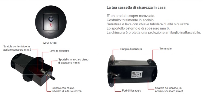 Cassaforte mini blindino 